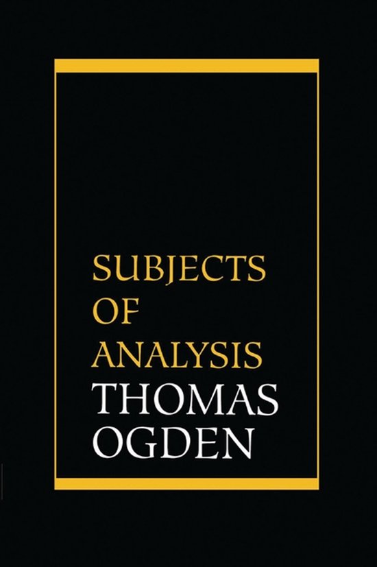 Subjects of Analysis - cover