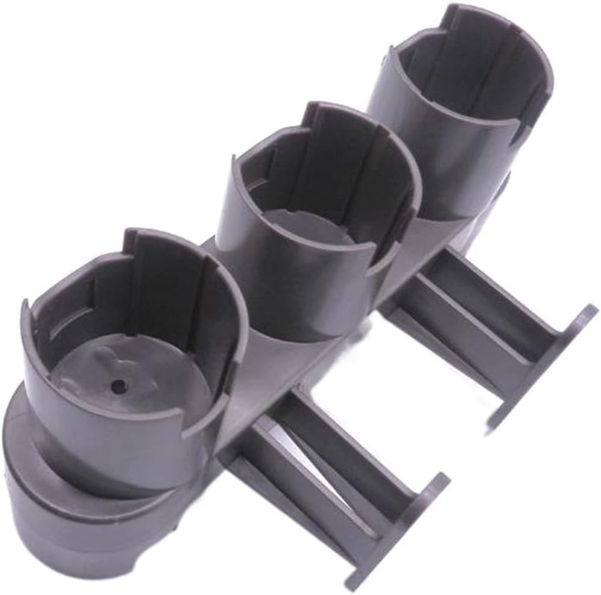 Stofzuiger Muurbeugel - Accessoirehouder Organizer - Rechtop Staan - Installatie Zonder Boren - 18 x 9 x 8 cm - Grijs