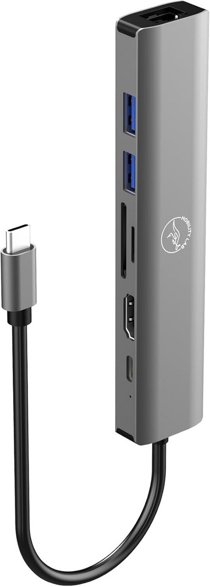 7-in-1 USB-C Hub met 100W PD, HDMI 4K, Ethernet en Kaartlezers