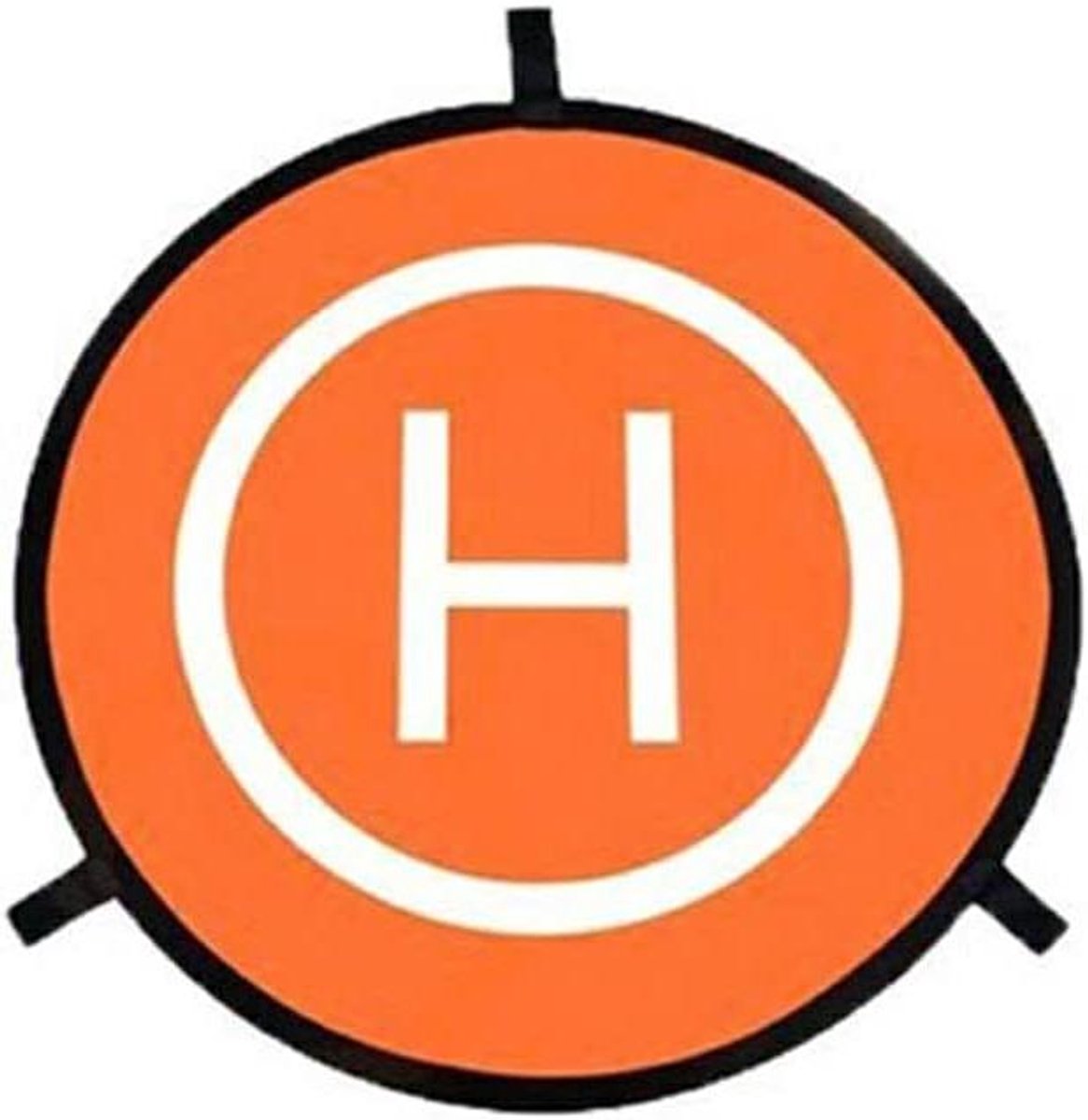 Drone Landingsplatform - Opvouwbaar Helipad - Drone Starten Landen - Slijtvast Nylon - 75cm Diameter - Zwart