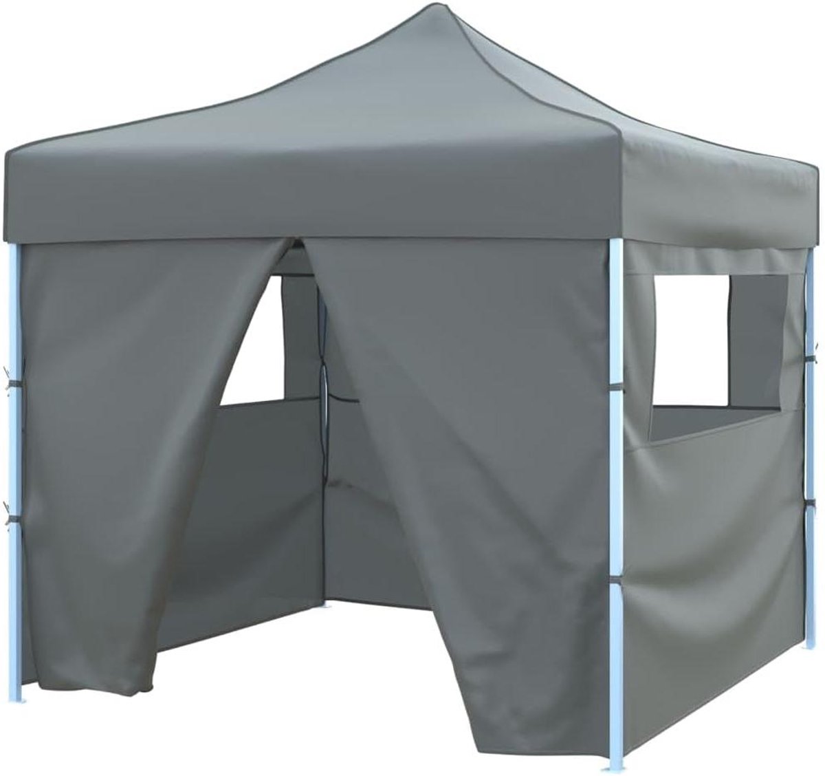 Vouwtent Partytent - Pop-up Paviljoen - Outdoor Evenementen - Waterdicht Uv-bestendig - 3 x 3 Meter - Antraciet