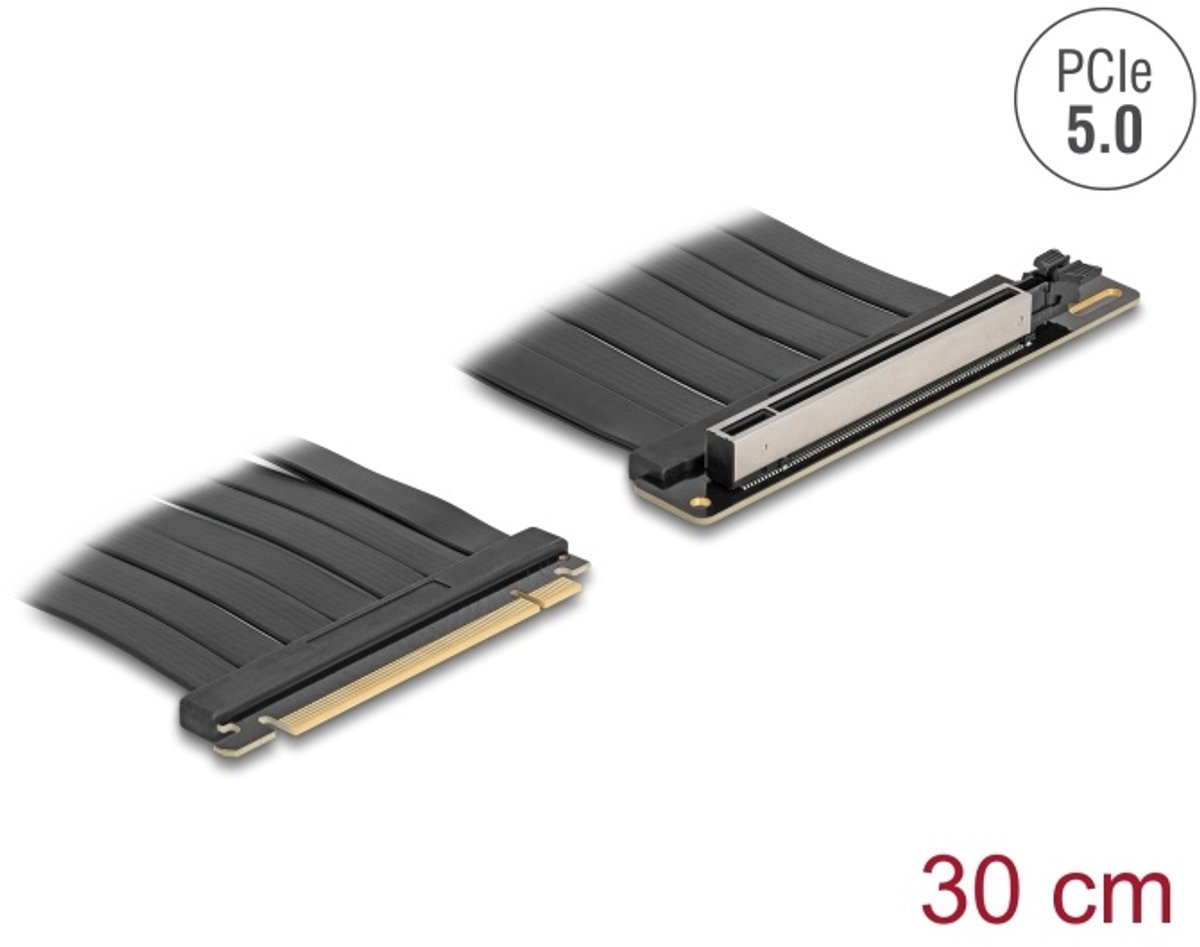 Delock Riser Card PCI Express 5.0 x16 male to x16 slot with cable 30 cm
