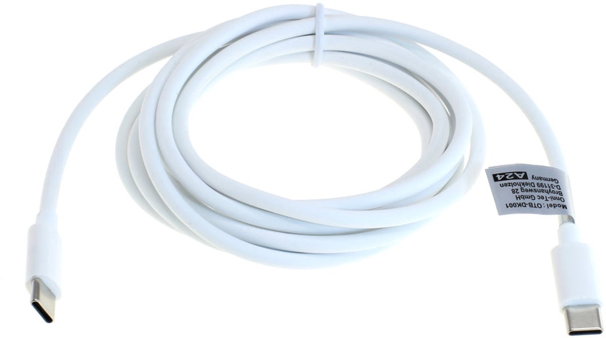 USB-C Kabel - USB 2.0 - 100W PD - 2 meter - Wit