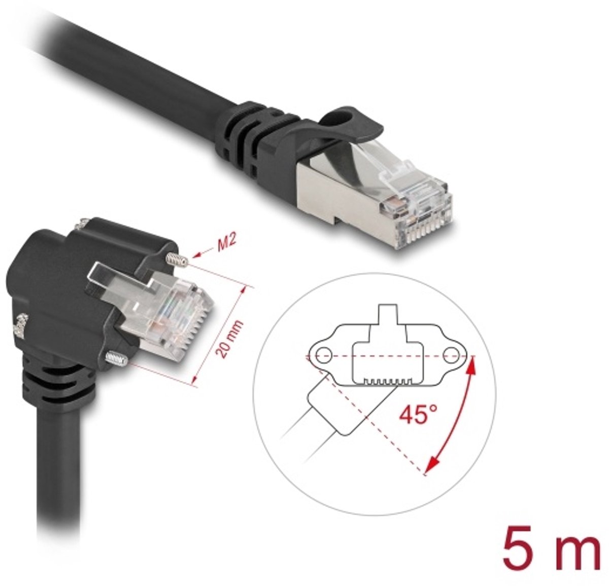 DeLOCK 80920 netwerkkabel Zwart 5 m Cat6 S/FTP (S-STP)