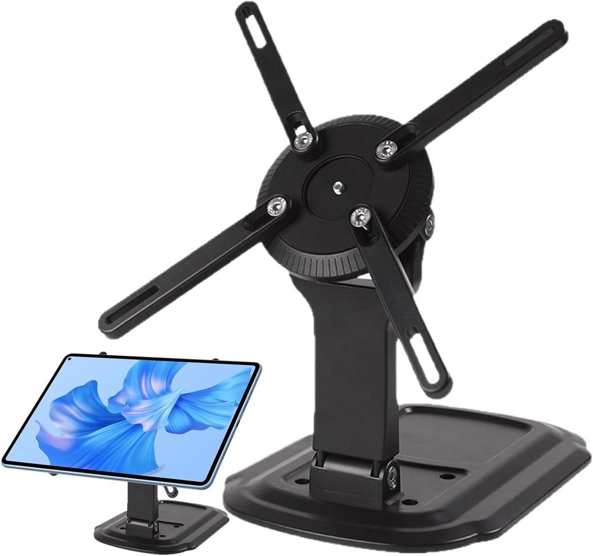Projector standaard - Draaibare tafelhouder - Thuisbioscoop opzetten - Antislip stoppers - 19 x 19 x 10.8 cm - Zwart