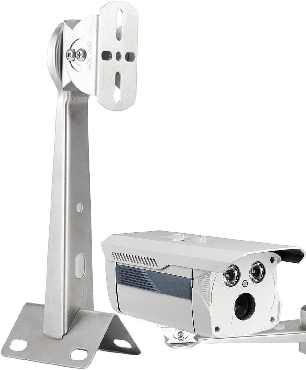 Camera Bevestigingsbeugel - Paalhouder Beugel - Beveiliging Monteren - Roestvrij Staal - 26 cm - Zilver