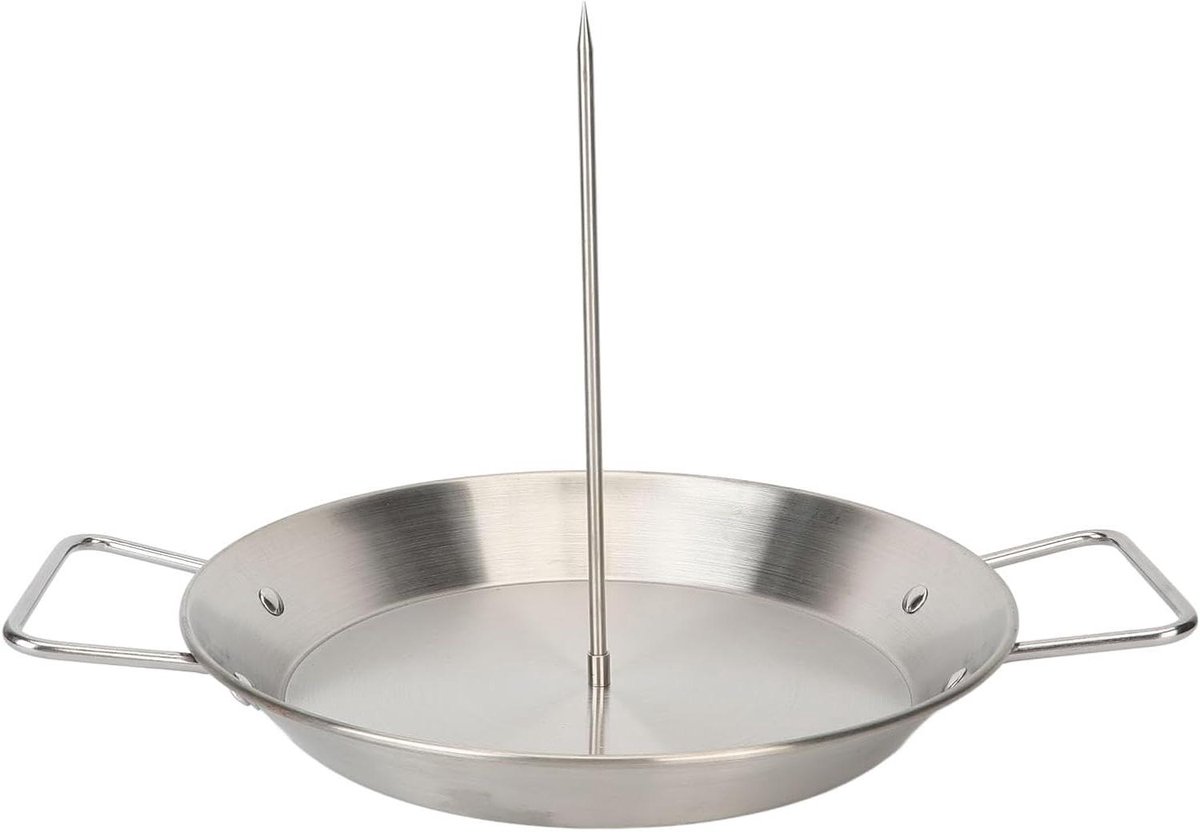 Verticale Grill - Spitstandaard - Taco's Maken - Roestvrij Staal - 3 Spiesen - Zilver