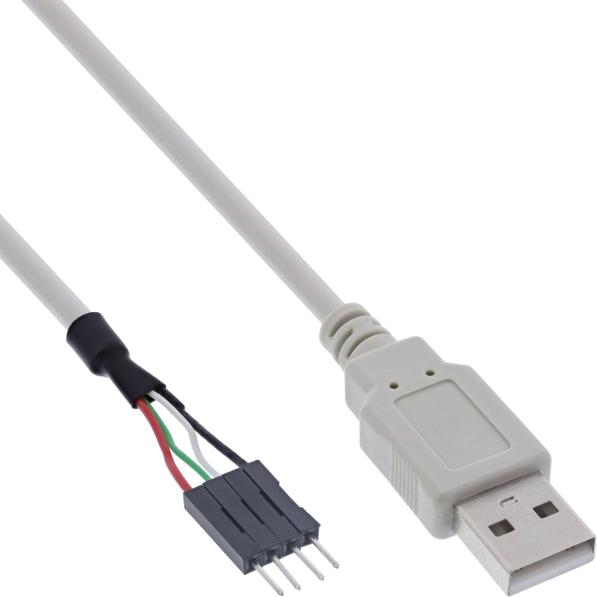InLine® USB 2.0 adapterkabel, female A naar paalconnector, 0,40m