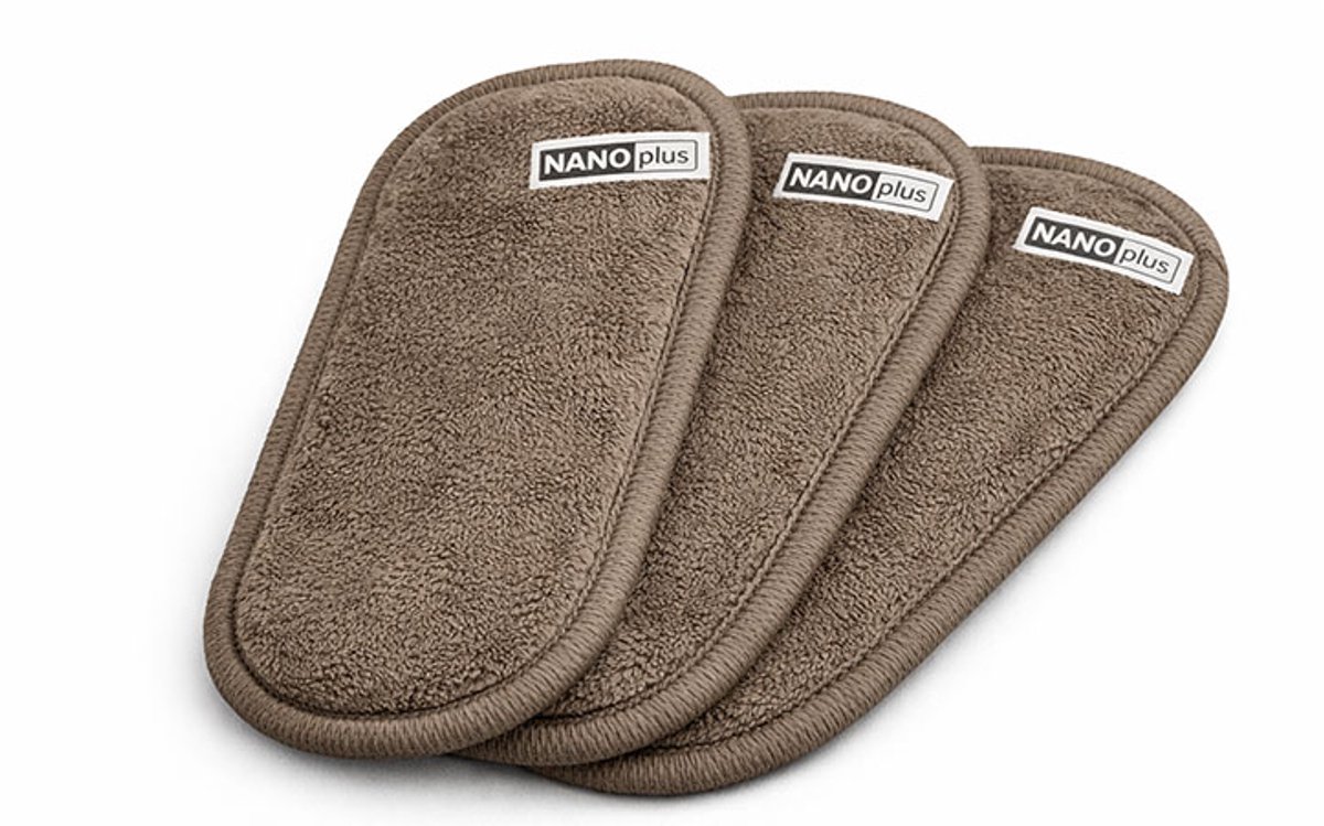 NanoPlus Brillendoekjes 3 Stuks – Taupe – Nanovezel (Microvezel) – Krasvrij & Streeploos – Voor Bril en Schermen
