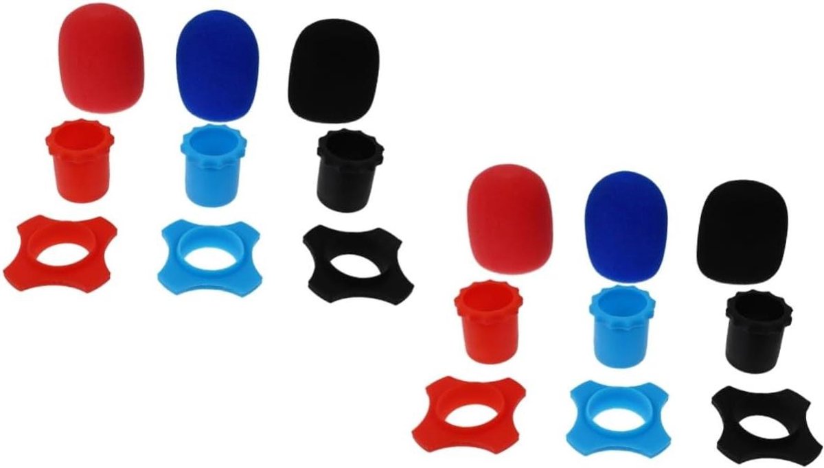 Microfoon Windscherm - Spons Covers - Ruis Verminderen - Meerdere Kleuren - 9 Stuks - Assorti