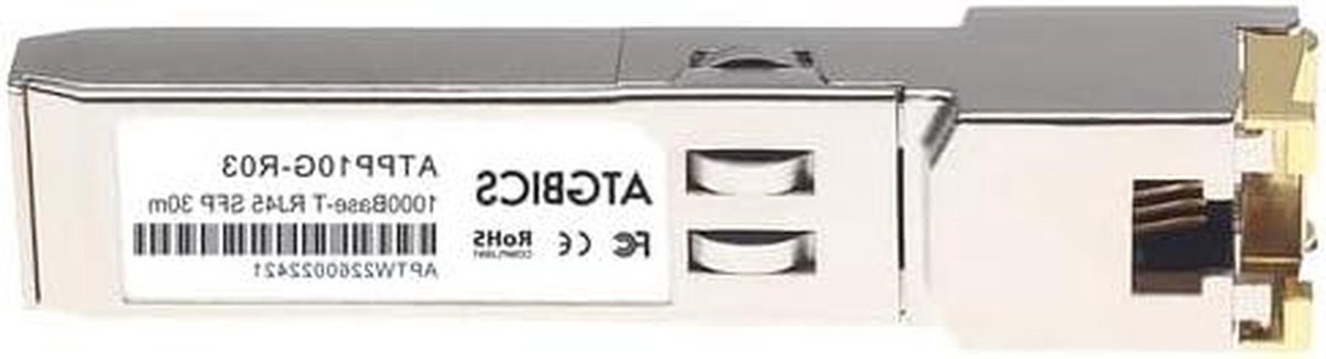 Netwerk Module - Koper Transceiver - Snelle Dataoverdracht - 10 Gigabit Ethernet - 30 meter - Metaal