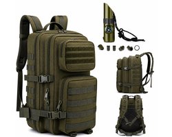 SMH LINE® Tactical Backpack - Militaire Rugzak - Sport Tas – 45 Liter - Waterdicht - Incl. 7in1 Survivalfluitje