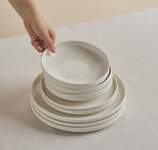 Karaca Stream Bone Felix XL 18-delige Serviesset voor 6 Personen - Wit - Bone Porselein — afbeelding 2