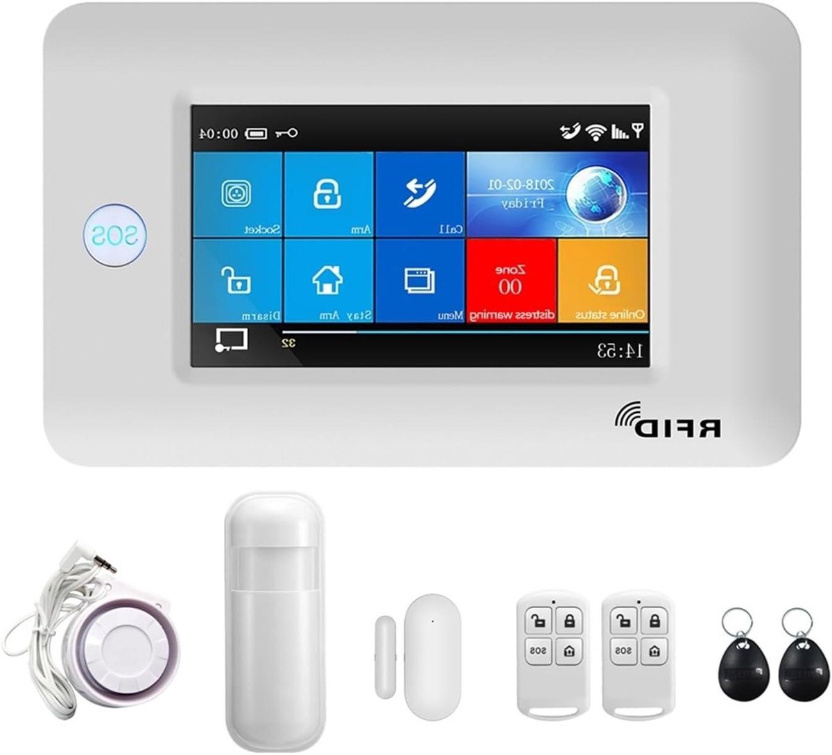 Beveiligingssysteem - Inbraakalarm - Huis Beveiligen - App Controle - 160x98x18 mm - Zwart