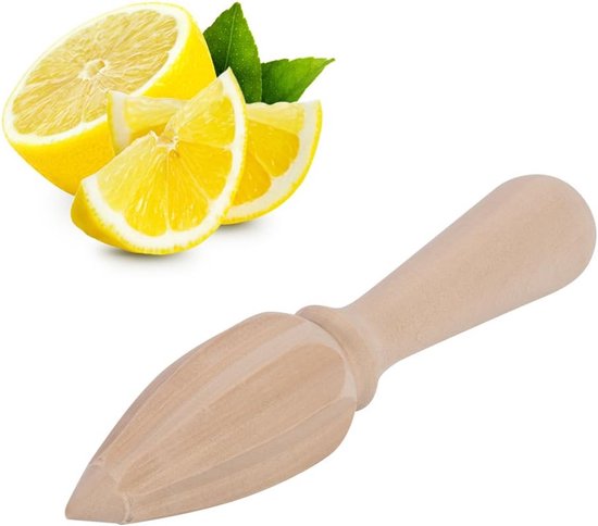 Houten Fruitpers - Citrus Squeezer - Sap Maken - Puntig Ontwerp - 20 x 10 x 3 cm - Houtkleur van houten — afbeelding 3