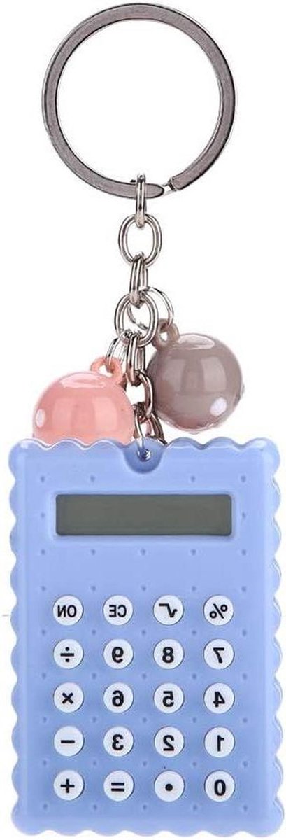 Mini Rekenmachine - Sleutelhanger Rekenmachine - Dagelijkse Berekeningen - Compact Sleutelhanger Ontwerp - 5.5 cm - Paars