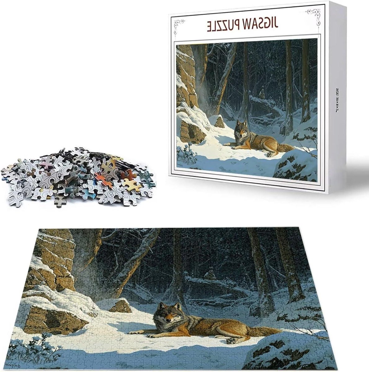 Winterpuzzel 6000 stukjes - Volwassen puzzel - Ontspanning thuis - Houten materiaal - 179 x 105 cm - Multicolor