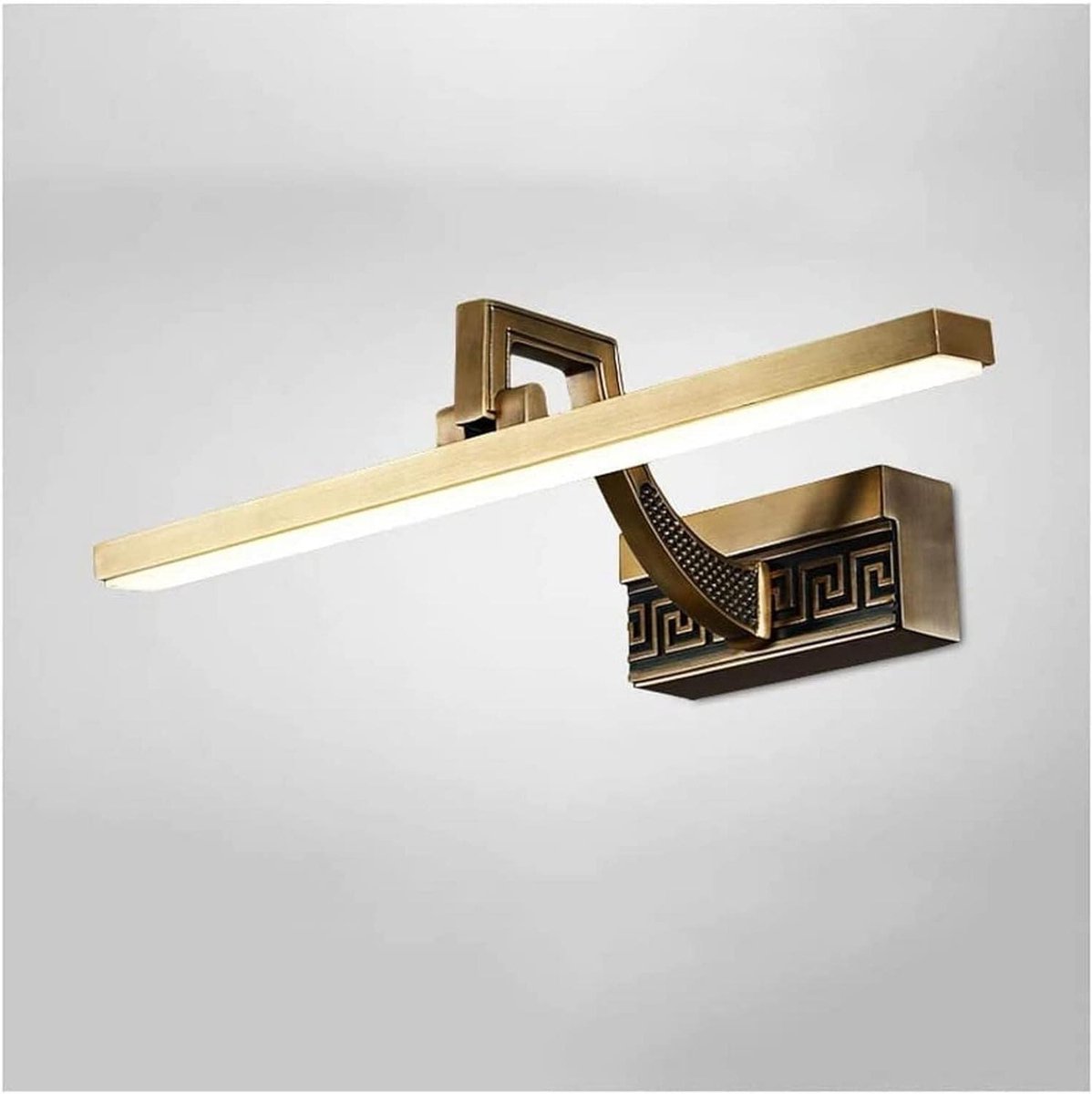 Spiegellamp LED - Badkamerlamp Wandlamp - Make-up aanbrengen - Koperen Armatuur - 41 cm - Eénkleurig