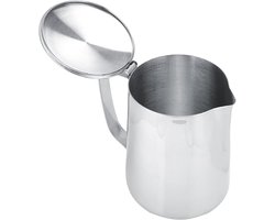 Melkopschuimkan - Koffiekan Mok - Latte Art Maken - Druppelloze Tuit - 1500ML - Zilver