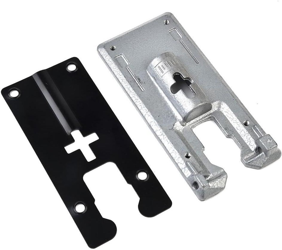 Vervanging Decoupeerzaag Basisplaat - Jig Platen - Efficiënt Zagen - Stevig Aluminium Ijzer - 2 Stuks - Zwart