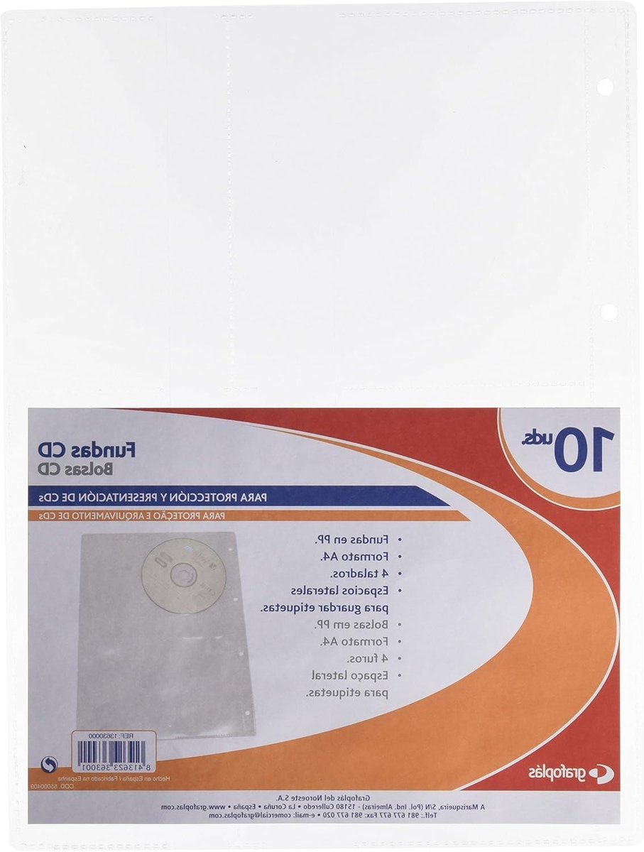 CD hoezen - Opslag hoezen - Cd's organiseren - Multiboor - A4 formaat - Transparant