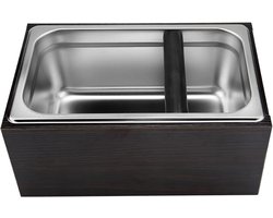 Koffie Knock Box - Koffiedikbak Prullenbak - Koffiedik Verwijderen - Rubberen Stang - 27.6 x 12.1 x 17.5 cm