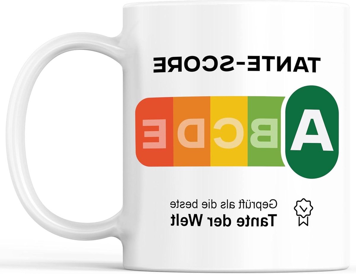 Koffiemok Beste Tante - Spreuk Beker - Cadeau Idee - Vaatwasmachinebestendig - 330 ml - Wit