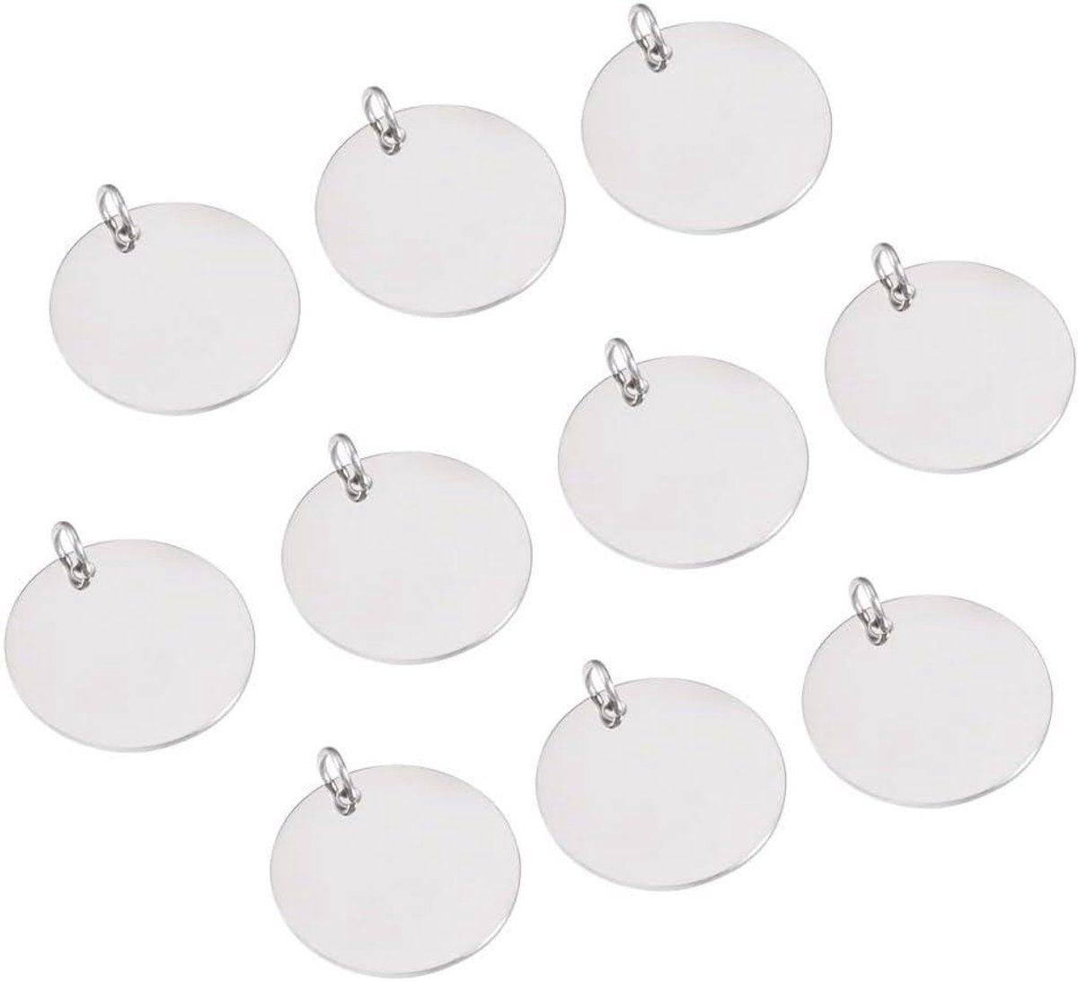 Roestvrij Staal Bedels - Graveren Hangers Metalen Bedels - Sieraden Maken - Voor Graveren - Niet gespecificeerd - Zilverkleurig