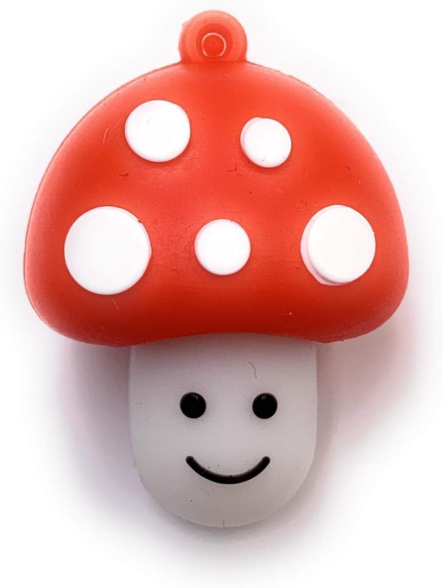 USB-stick paddestoel - Geheugenstick data - Bestanden opslaan - Uniek design - 32 GB - Rood