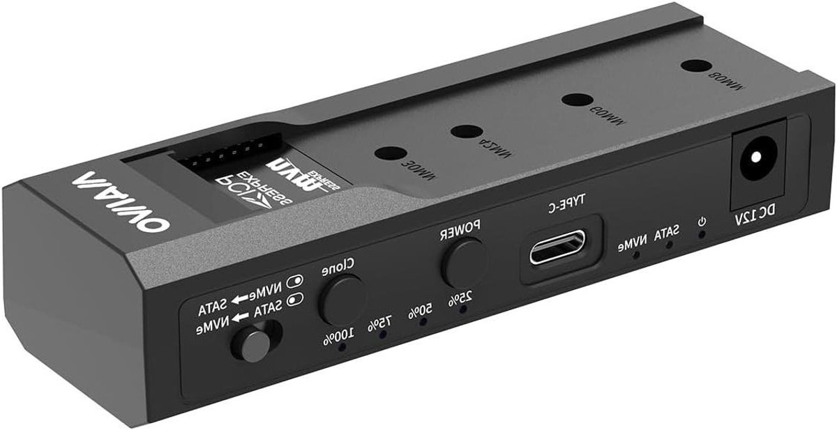 Schijf Converter - Docking Station - Data Kopiëren - Offline Kloonfunctie - Dual Bay - Zwart