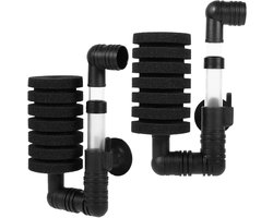 Set van 2 Biochemische Sponsfilters voor Aquarium, Mini Filter voor Zuurstofverrijking en Bacteriecultuur, Ideaal voor Waterfiltratie en Aquatische Gezondheid