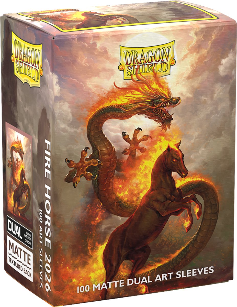 Dragon Shield - Standard Dual Art Sleeves: Fire Horse 2026
