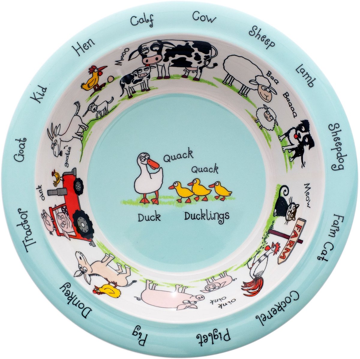 Boerderij dieren Farm kinder melamine kom / schaal - Tyrrell Katz