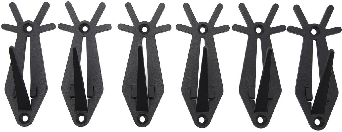 Store_9 - Mount Skull Hanger - Herten Schedelhangers - Decoratieve Wandbevestiging - Gewei Stijl - Voor Binnen en Buiten - 6 Stuks - Voor Kleding e...