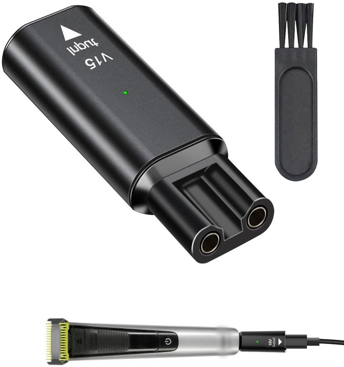 Allecto - 15V Type-C stekker - Vervangende oplader - Compact formaat - Oplader elektrisch scheerapparaat - Geschikt voor Philips Norelco One blade ...