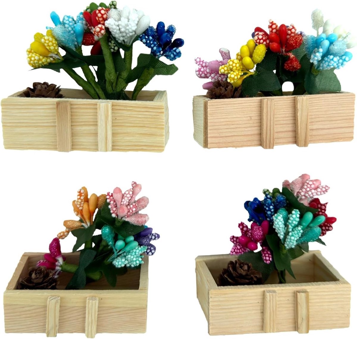 Magnetische Potjes voor de Koelkast - Set van 4 Stuk, Decoratieve Magneten voor Keuken, Kantoor en School, Ideaal voor Notities en Organisatie