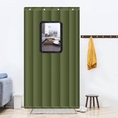 Isolerende Deur Gordijn - Warmte Scherm - Tocht Vrij Houden - Magnetische Sluiting - 90x210cm - Bruin