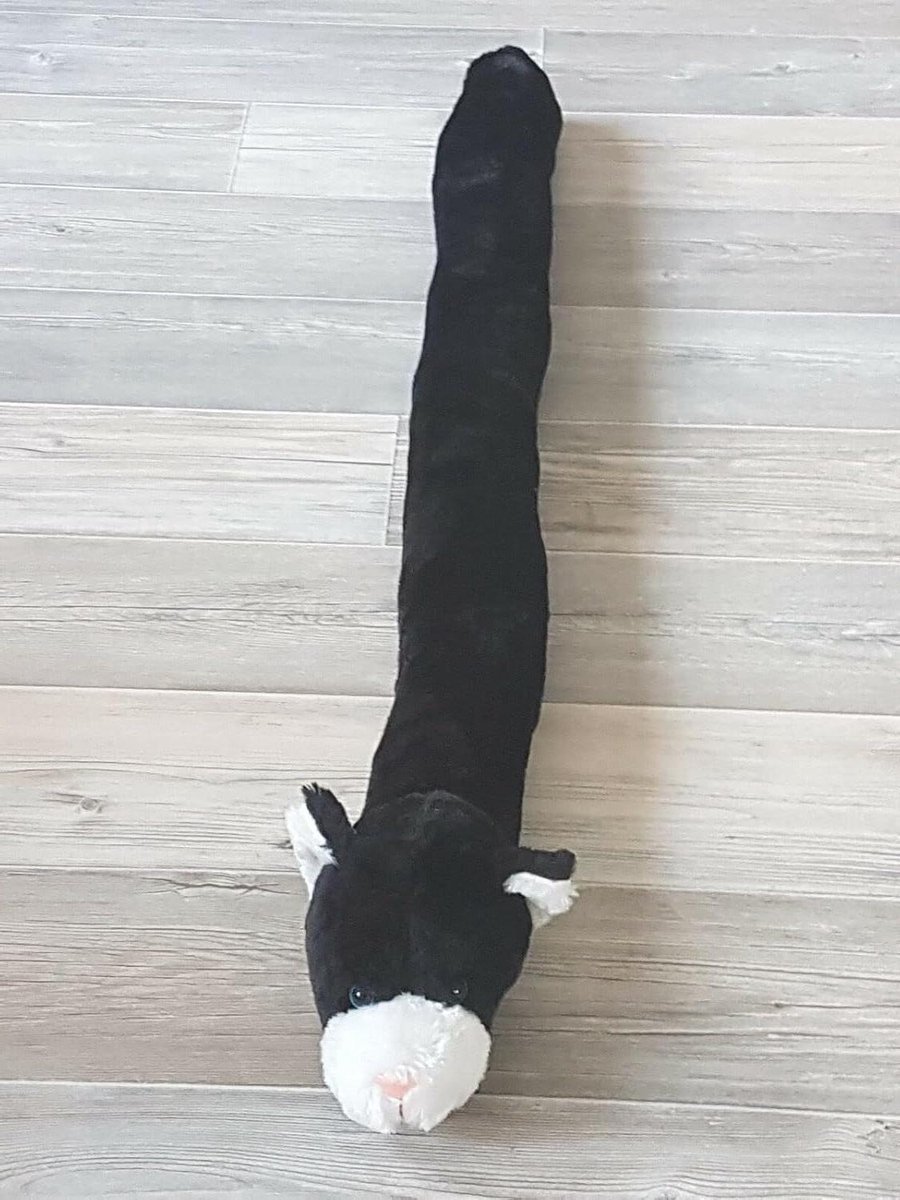 Tochtstrip - Deurstopper Pluche - Energie Besparen - Dierenmodel Ontwerp - 90 cm - Gestreept
