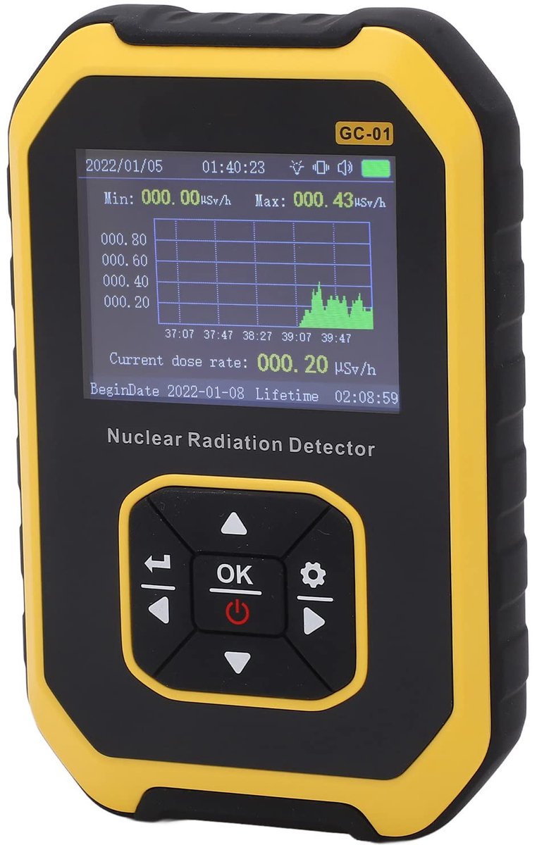 Golden crown - Geiger Counter - Multifunctionele Stralingsmeter - Real-time Monitoring van Radioactiviteit - Nauwkeurige Metingen - Veiligheidscontrole ...