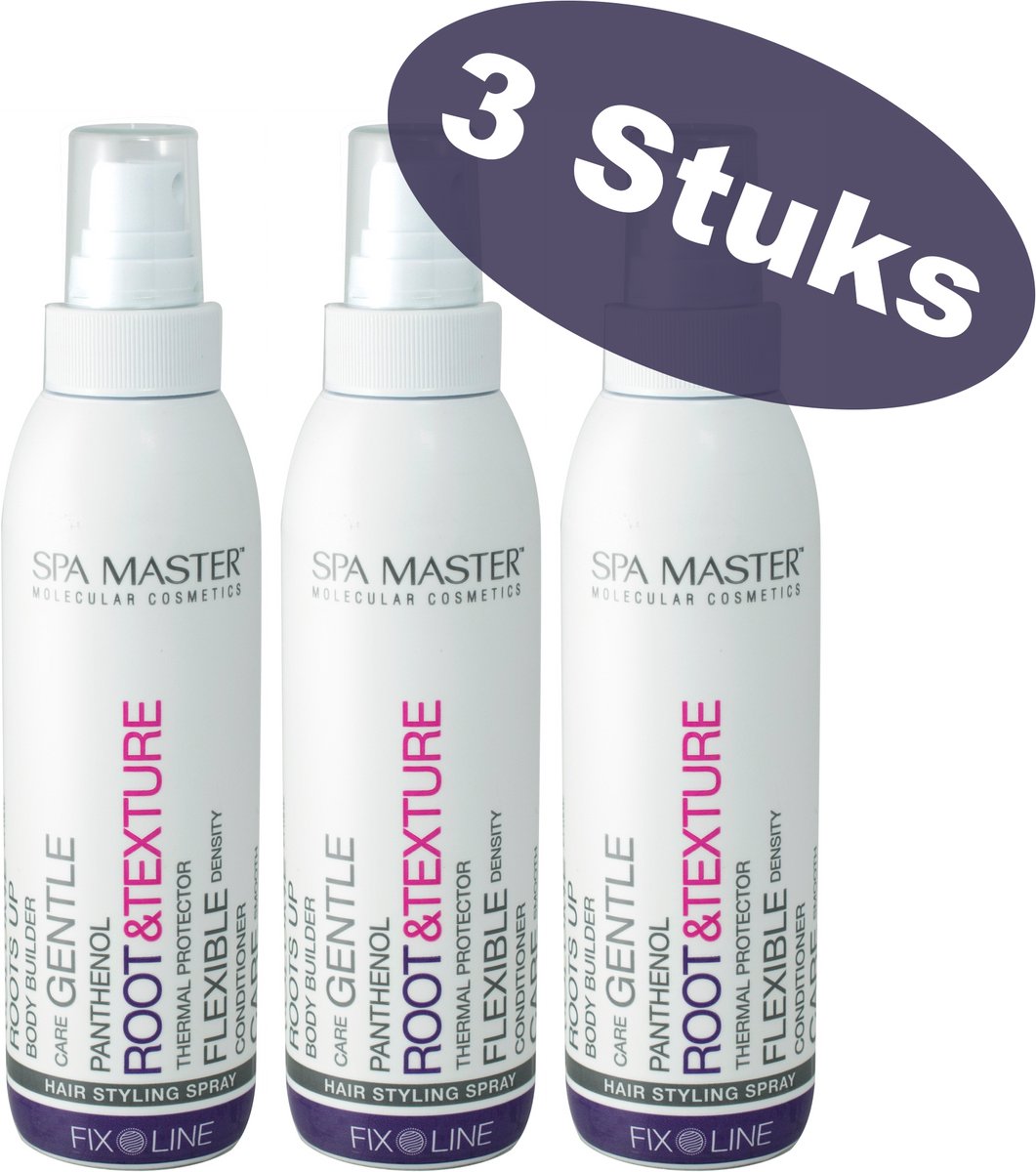 Spa Master Heat Protection Spray Voordeelverpakking 3 Stuks – Styling & Hittebescherming inéén – UV Filter & Fixatie – voor Föhn, Krultang & Stijltang – Salonkwaliteit Voor Thuis – 3 x 200ml