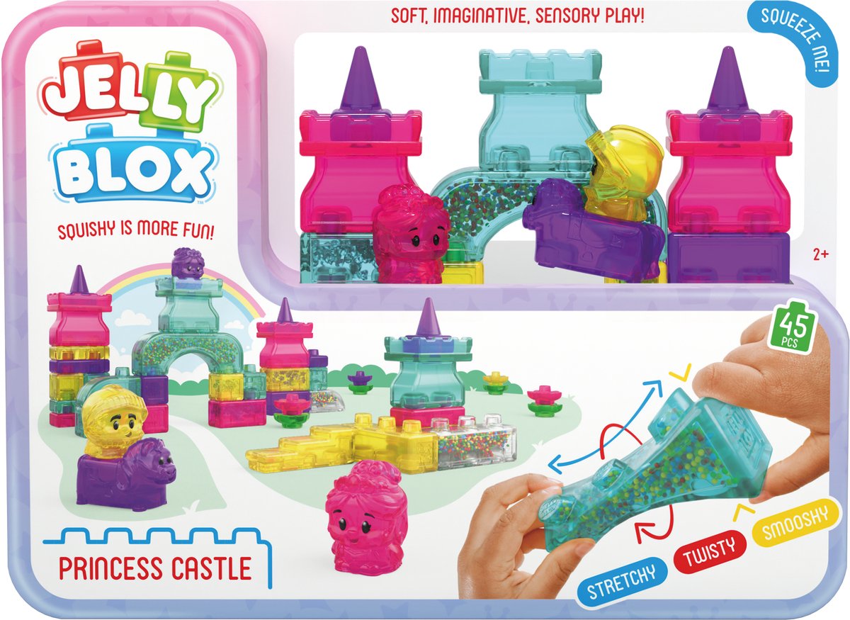 Goliath Jelly Blox Princess Castle Set - Constructiespeelgoed - Zachte Bouwblokken - Pijnvrij Spelen - Vanaf 2 jaar - BPA vrij