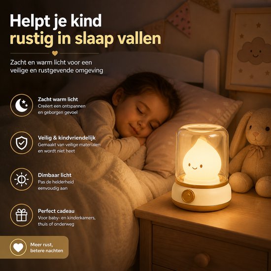 Lachende Nachtlampje - Dimbaar met LED - Lange werktijd - Kindvriendelijk ontwerp - Dimbaar, USB-oplaadbaar - LED - Timer - Schattig ontwerp van Merkloos — afbeelding 3