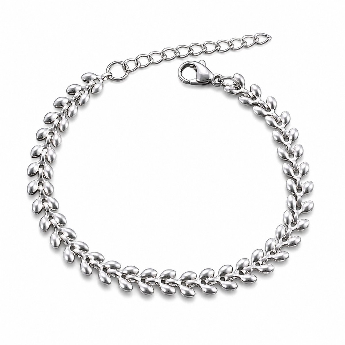 Armband met Blaadjes - Stainless Steel - Matthew Studio