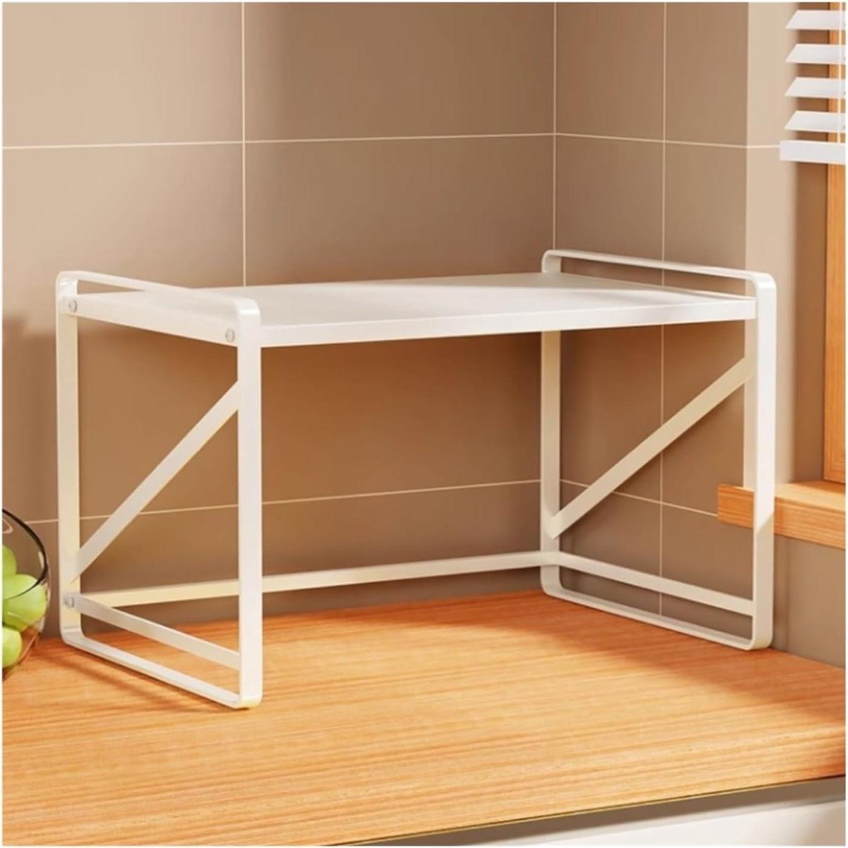 Keuken Plank - Magnetron Standaard - Keuken Organiseren - Verstelbaar Ontwerp - 33x53x37cm - Wit