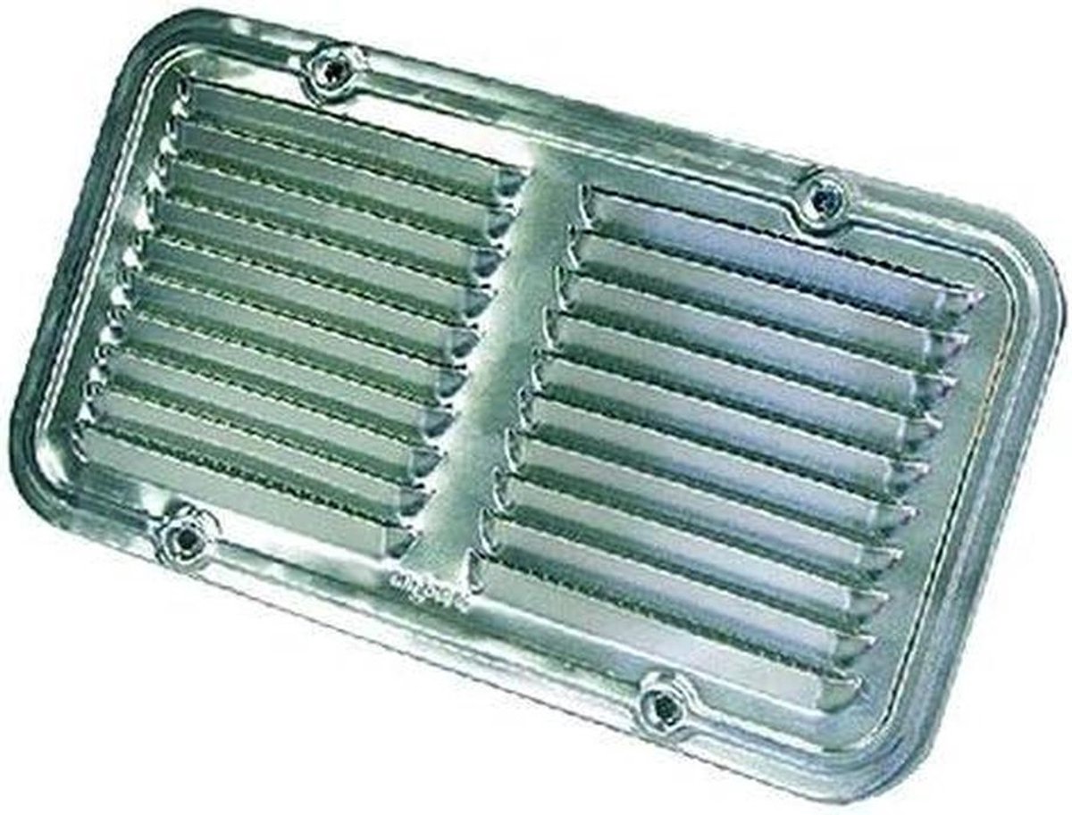 Ventilatierooster Aluminium - Luchtgitter - Ventilatie Verbeteren - Inclusief Net - 36 x 14 CM - Aluminium