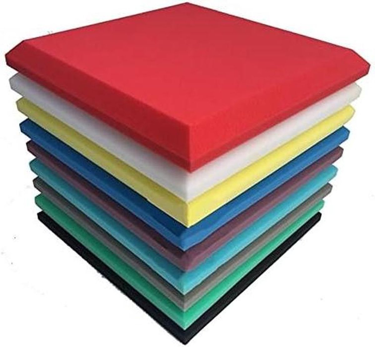 Akoestisch Schuim - Geluidsisolatie Panel - Geluidsbehandeling Ruimte - Hoge Dichtheid Schuim - 4 Stuks 50x50cm - Blauw