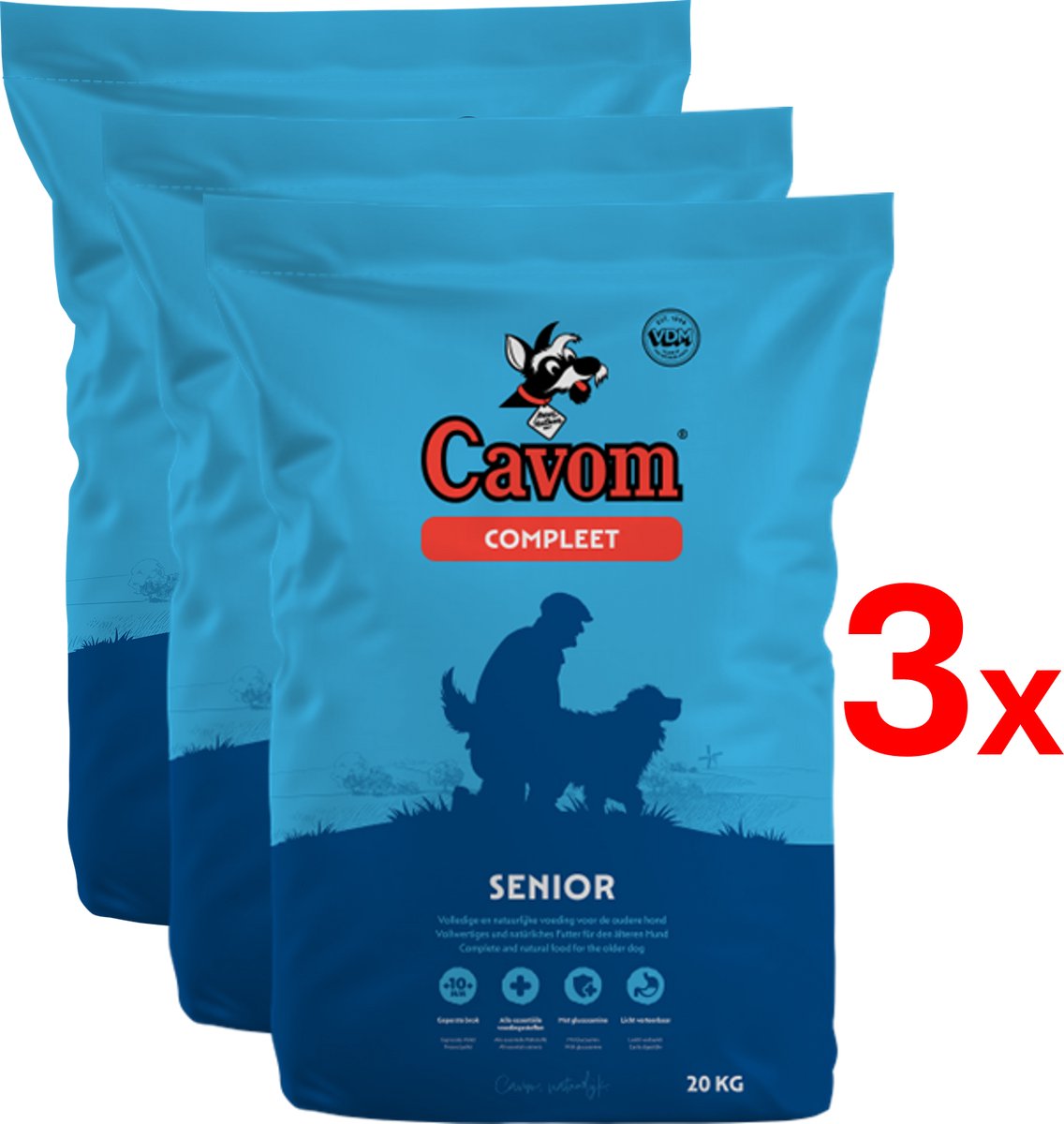 Cavom compleet Senior - geperste brokken - 3x 20kg