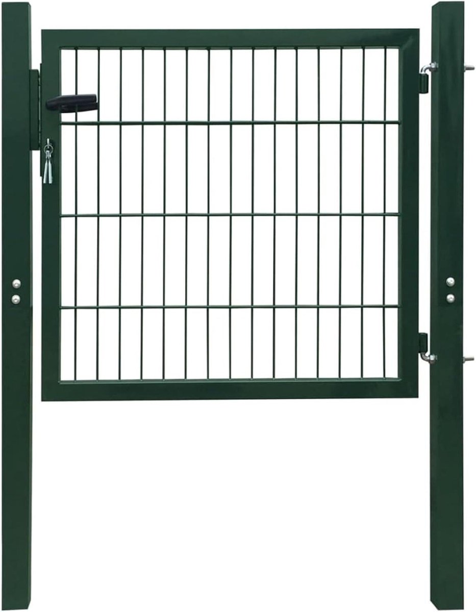 Stalen Tuinpoort - Hekwerk Deur - Tuin Afscheiden - Roestbestendig Staal - 106 x 150 cm - 