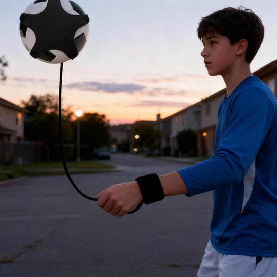 Voetbal Schoptrainer - Trainingsmateriaal Koord - Techniek Verbeteren - Zelfterugkerende Bal - Verstelbare Band - Niet gespecificeerd — afbeelding 5