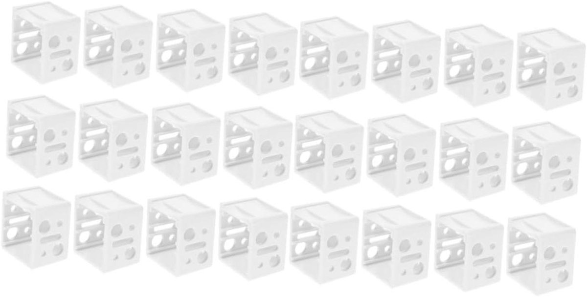 Jaloezie Bevestigingsbeugels - Raambekleding Houders - Raamdecoratie Ophangen - Veelzijdige Montage - 3.6x3.3x2.5CM - Wit